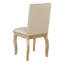 Ensemble de 4 chaises de salle à manger en bois massif avec sièges rembourrés TREXM, finition bois naturel délavé-129230155
