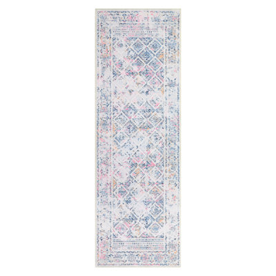 Elegant Oriental Machine Washable Rug with Rubber Anti-Slip Backing Ideal for Living Room, Dining Room, Bedroom, Office & Playroom