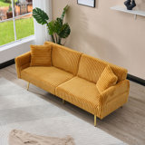78.74" Corduroy Upholstered Sofa Bed