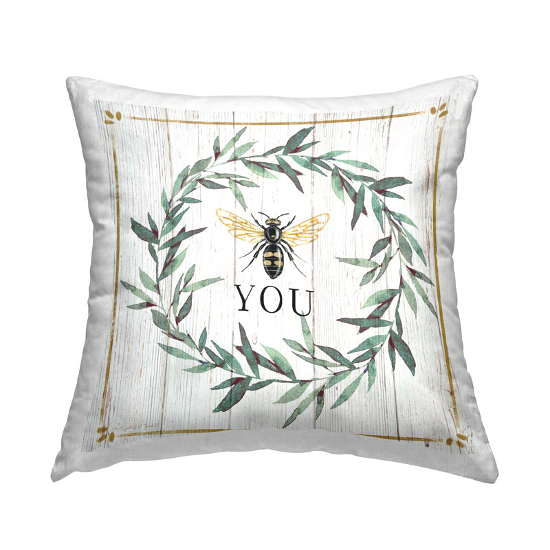 Coussin Bee You Quote Farm