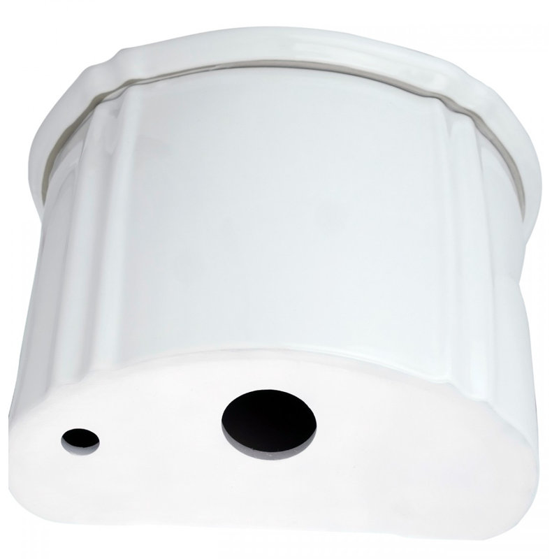 Réservoir en porcelaine vitreuse de la pièce, Blanc