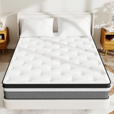 10"12"14" Medium Firm Hybrid Pocket Spring Mattresses In a Box