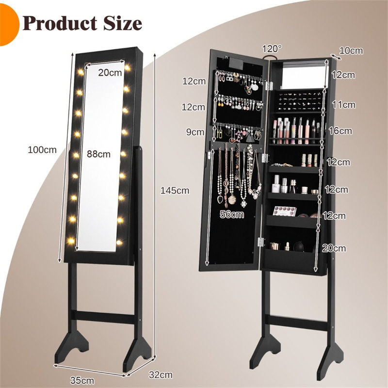 Freestanding Jewelry Armoire