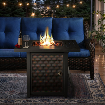 30" Outdoor Propane Gas Fire Pit Table 55000 BTU