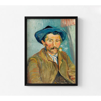 The Smoker By Vincent Van Gogh, Blue Hat Print, Van Gogh Portrait Print, Male Face Art, Antique Oil Painting Print, Smoker Art Gift