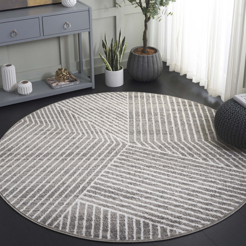 Ibrahima Performance Geometric Rug, Round 6'7"