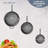 Lexi Home 3 Piece Cast Iron Frying Pan Set