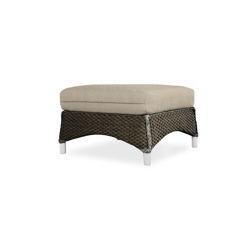 Mandalay Outdoor Ottoman, Decorline Natural, Mink