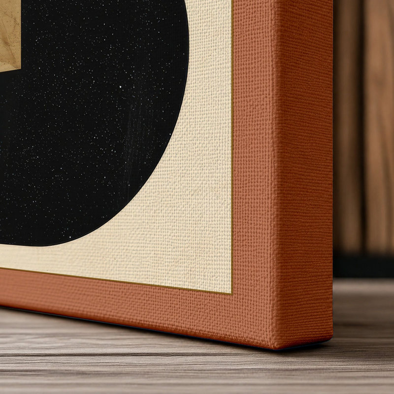Harmony Geometric - Wrapped Canvas, 36x24 - 91.4 x 61.0 cm, Terracotta Border