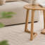 Table d'appoint ronde en bois massif avec pieds en forme de V-1646057186-1646057196