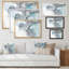 Luxry Blue and Grey Marble Art Ripples IV - Art mural moderne sur toile-1748552011-1748552055