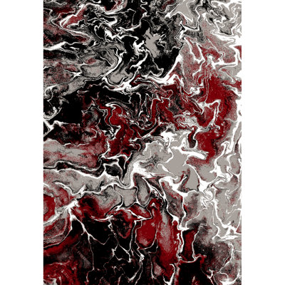 Galaxy Series Abrstract Black/Gray/Ivory/Beige Area Rug