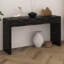 Console courbée avec rangement, table d'entrée en bois avec 2 tiroirs, console rustique Farmhouse-119402484