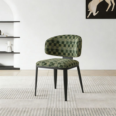 Green Solid back side Chair(Set of 2)