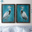 «Great Blue Heron I», ensemble de 2 peintures sur toile encadrées-950255320-950255322