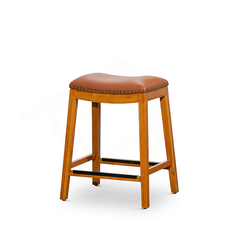 Tabouret de comptoir durable de 24 pouces avec siège en cuir, confortable et élégant pour la cuisine ou le bar