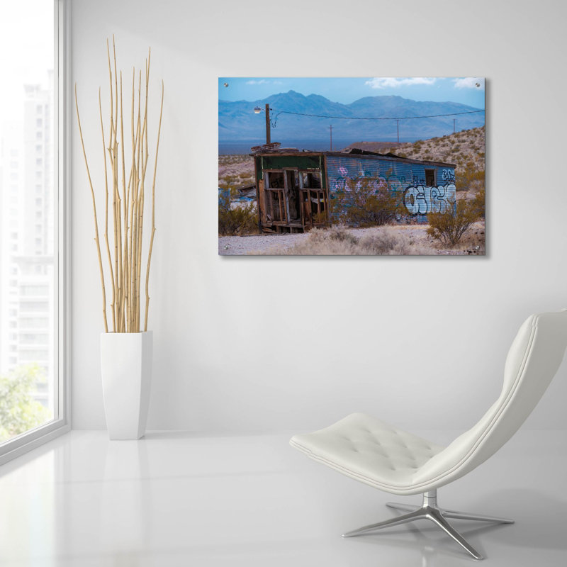  «Desert Shack» par Epic Portfolio, art mural en verre acrylique, 36 po x 24 po, H 24 po x l 36 po