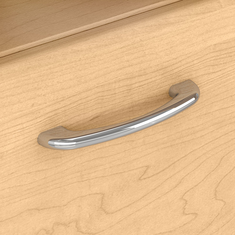 Ensemble de bureau d'ordinateur en L 4 pièces Shelonda, Chêne Naturel