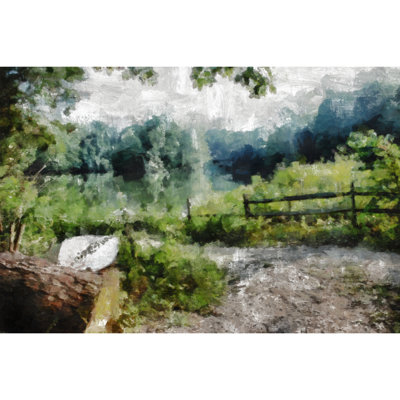 Painted Overgrown Field - Wrapped Canvas Art Prints