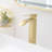 Brushed Gold Bathroom Faucet,Faucet For Bathroom Sink, Single Hole Bathroom Faucet Modern Single Handle Vanity Basin Faucet-125230776