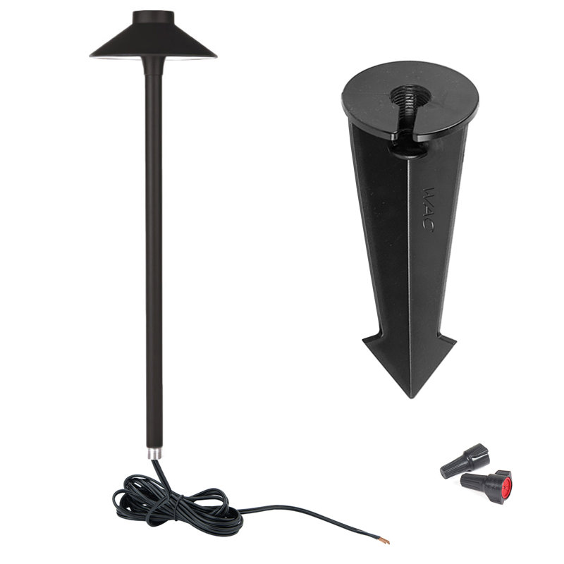 Tiki LED Pathway Light, 3000K, Black on Aluminum
