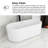 66'' Acrylic Freestanding Soaking Bathtub