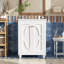 Meuble-lavabo moderne de 24 po avec motif elliptique orné et charnières à fermeture en douceur-1501475431