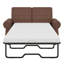 Canapé-lit escamotable de 57,9 po avec matelas à mémoire de forme simple, canapé-lit en lin polyvalent avec 2 ports USB-307666595