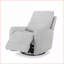 Recliners, Modern 30\" Swivel Power Recliner Arm Chair | Heathered Light Grey Polyester