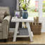 Table basse chic et blanche avec tablette de rangement et tables de bout modernes et assorties-1401008426-1401008429