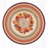 Autumn Wreath Round Multi Patch Area Rug
