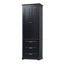 Grande armoire de rangement avec trois tiroirs pour salle de bain / bureau, noir-867698599-867698601