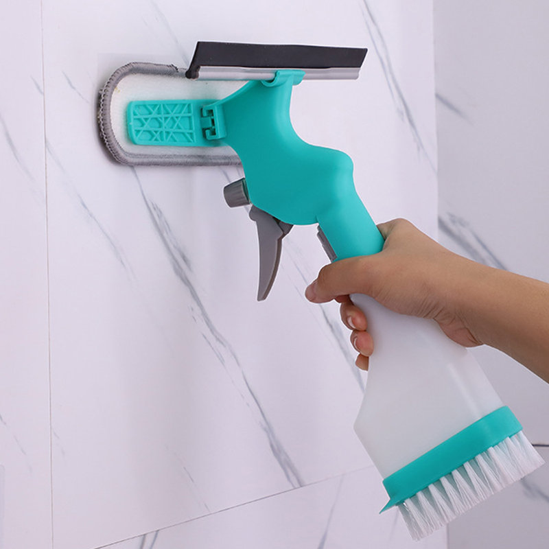 4-In-1 Scraper Brush Spray Brush Blue