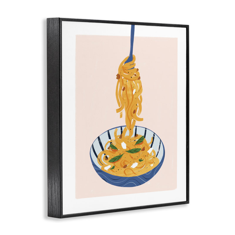  Art moderne giclée sur bol à pâtes par Marina Astudillo, H 14 po x l 11 po, Giclée encadrée noir minuit
