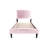 Modern V-Stitching Tufted Design Twin Bed Velvet Upholstered In Light Pink-717021702