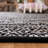 Exley Vintage Leather Hand Woven Leather/Cotton Geometric Rug in Grey-1371767948