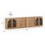 Buffet modulaire 4 pièces avec tablettes, tiroirs, chameau-1047021527