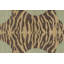 Rug & Kilim’S Distressed Tiger Rug In Green With Beige And Brown Pictorial