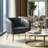 Gjylnaze Faux Leather Barrel Chair-1020513685