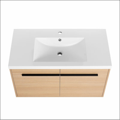 Ensemble de meuble-lavabo 36 po avec lavabo à poser en résine 36 po, 2 portes