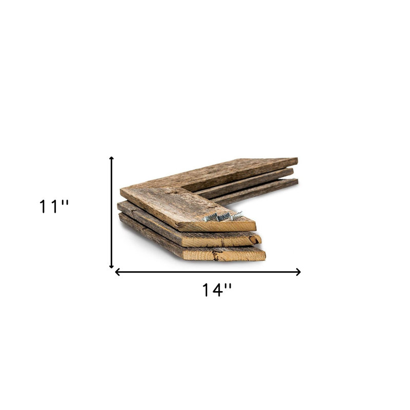 Décoration murale flèche en bois récupéré, Gris, H 14 po x l 11 po x P 1 po