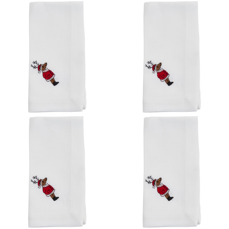 Leunam Reindeer 4 Piece Napkin Set