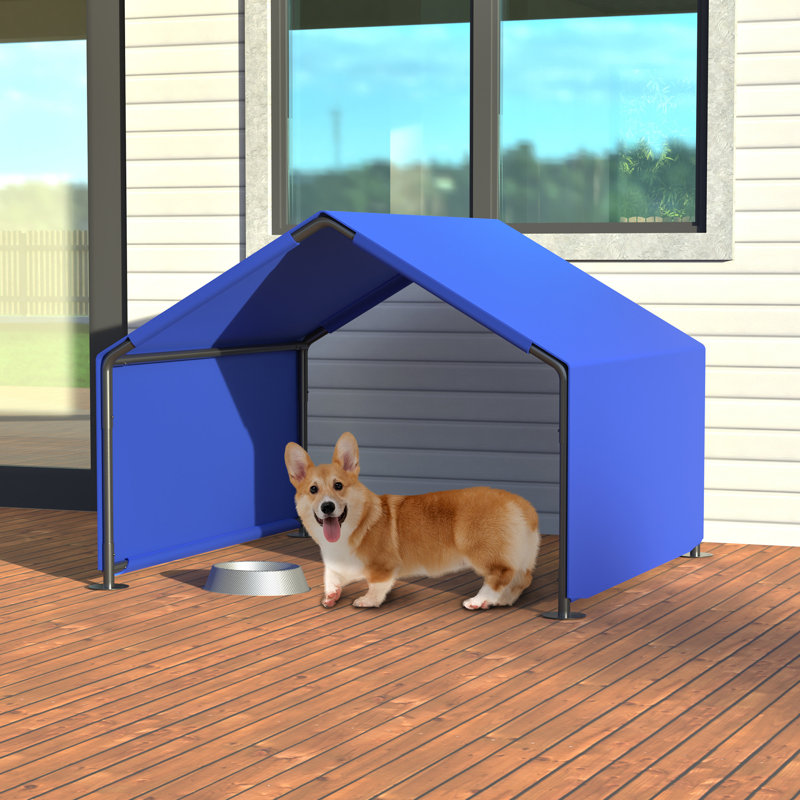 Tente d'extérieur avec abri pour chien pour petits chiens de taille moyenne, Bleu