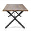 Table basse d'extérieur en bois d'acacia, finition teck / métal rustique