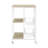 White Wood and Metal Small Kitchen Cart