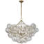 Julie Neill Talia Large Chandelier in Gild with Gold Fleck Glass