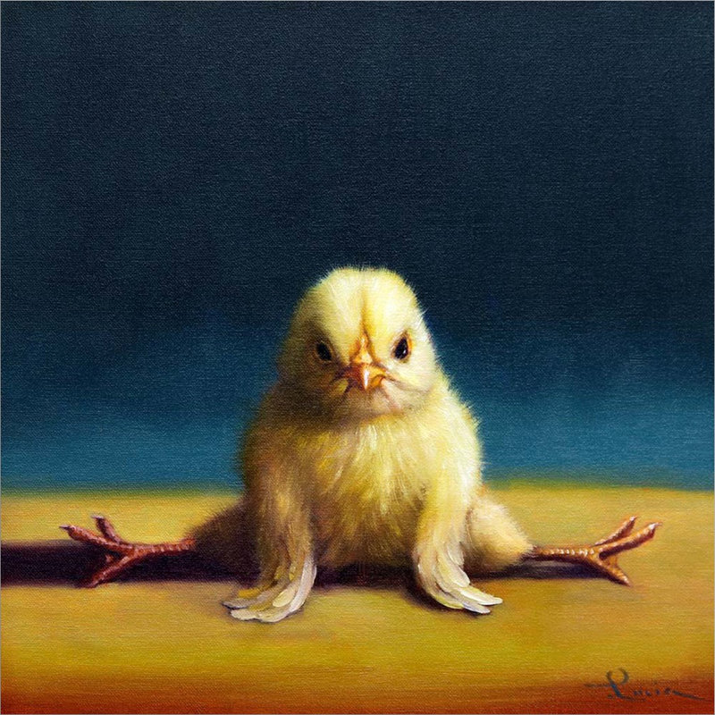 «Yoga Chick Front Split» par Lucia Heffernan, impression sur toile tendue