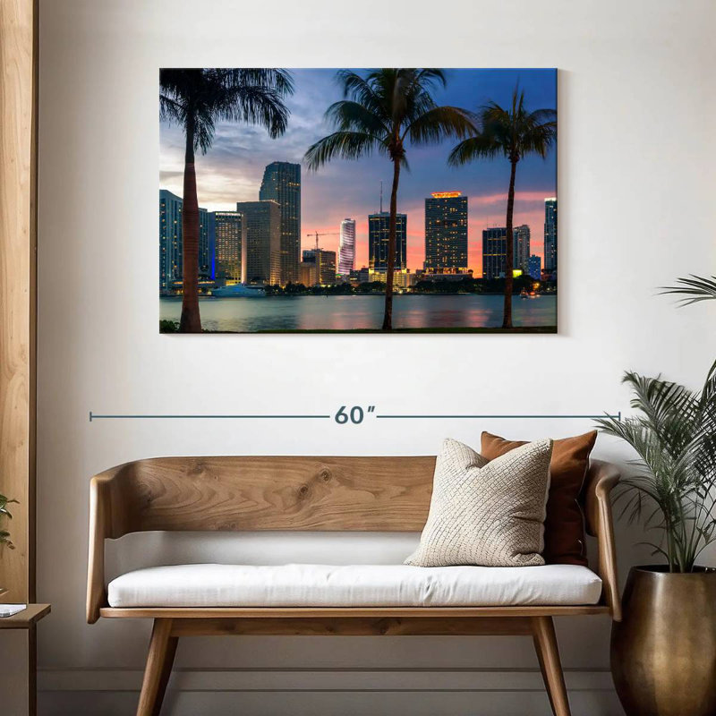 Hannes Miami, horizon au crépuscule, H 30 po x l 45 po