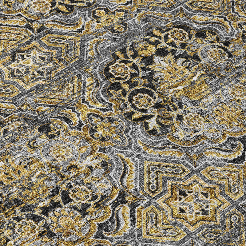 Machine Washable Indoor/Outdoor Chantille ACN2706 Global Rug, Noir, 2 pi 6 po x 3 pi 10 po