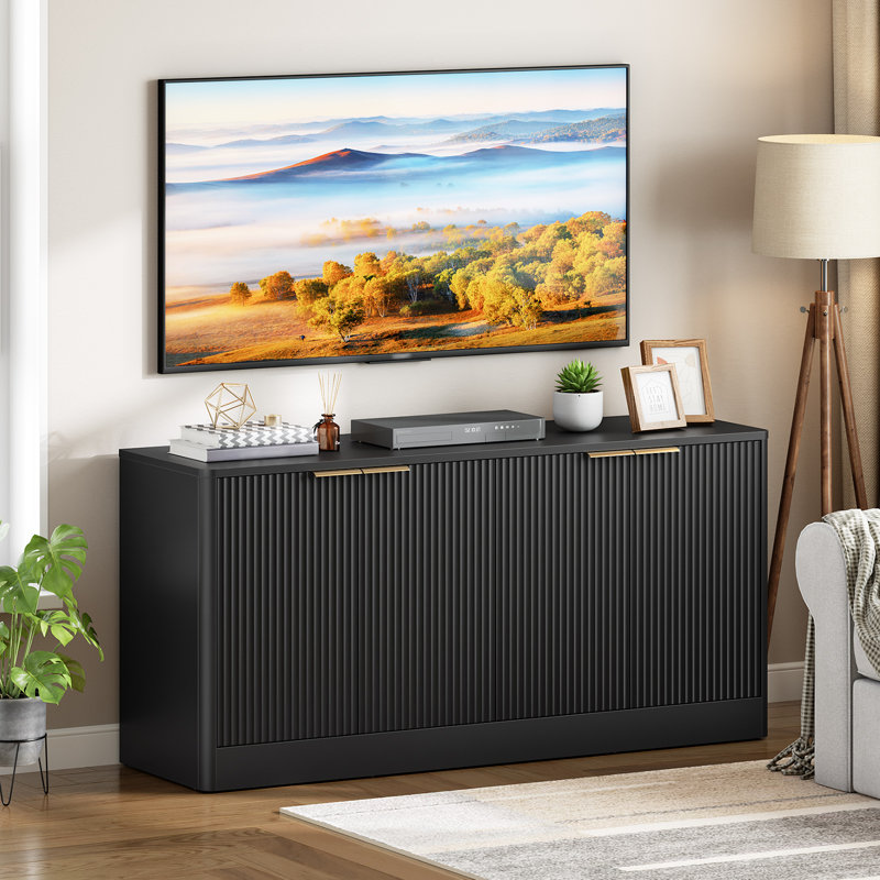 59.3'' Sideboard Storage Cabinet With Doors And Shelves - Credenza Storage Cabinet For Office, Bedroom Storage Cabinet, Hallway Storage Cabinet, Console Storage Cabinet